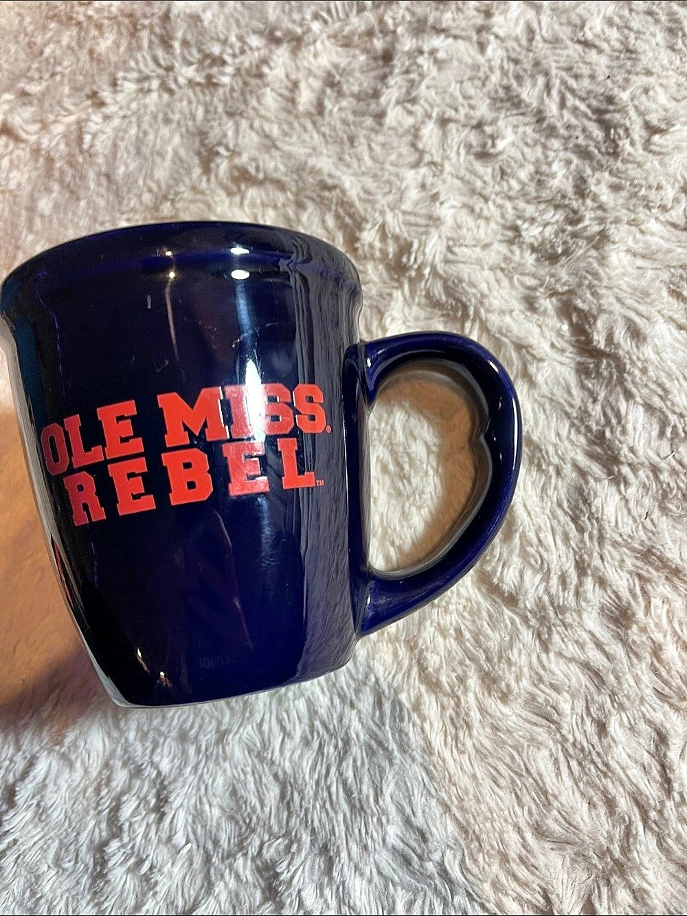 Ole Miss Rebels Hotty Toddy Ceramic Mug Blue & Red